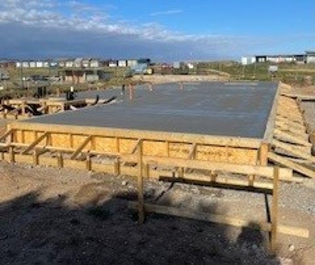 The foundations for the new café are now firmly in place